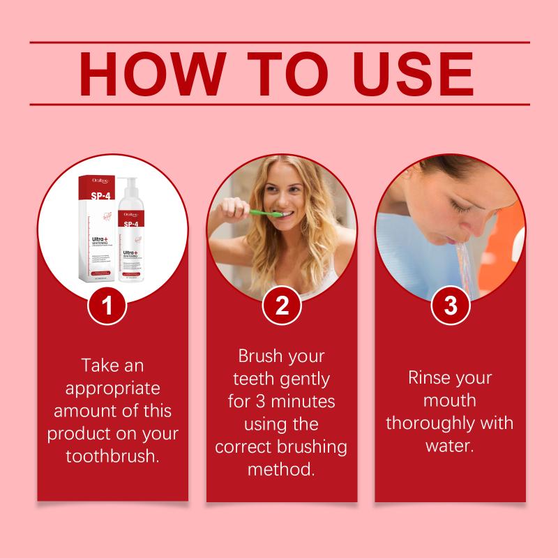 

Sp4 Whitening Toothpaste Probiotic Teeth Brightening Remove Surface Stain Fresh Mint Flavor Gum Health Hydroxyapatite Toothpaste 1pcs