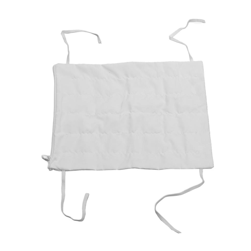 Cotton Chinese Herbal Bag with 4 Fixing Straps Hot Compress Microwavable Cotton Sachet Bag White 34