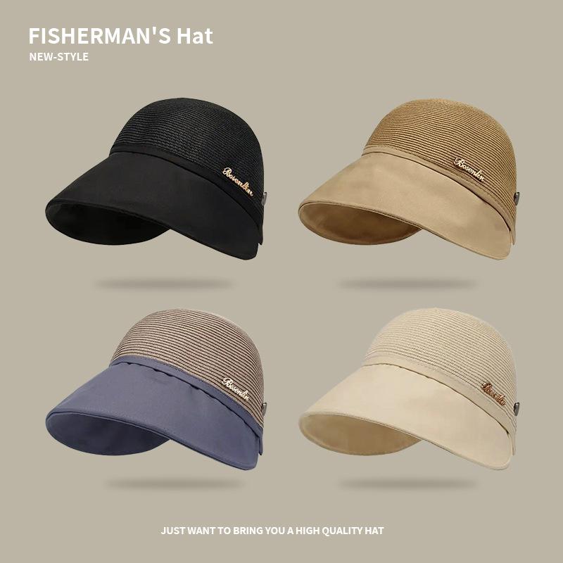 Wide brim peaked cap women summer cycling shade smoke purple duck tongue can hang mask equestrian cap