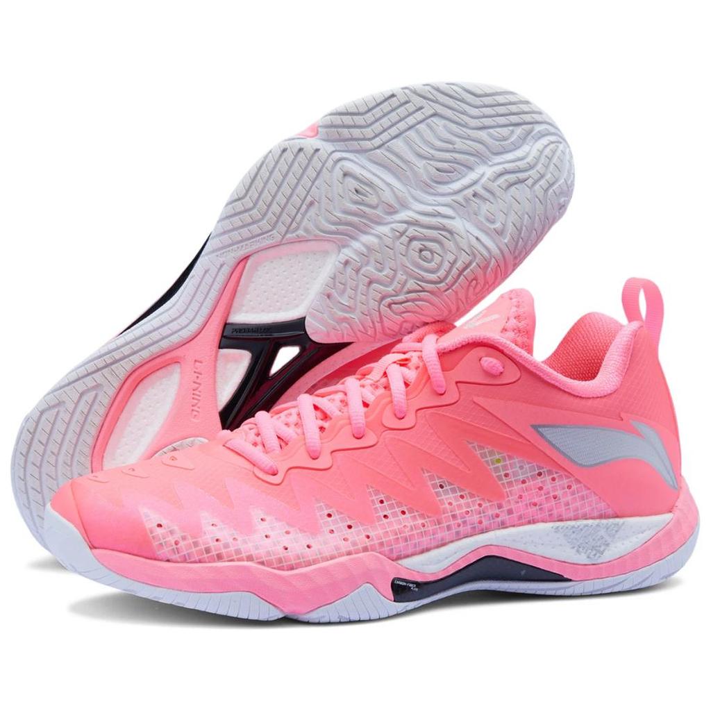 Li Ning Falcon Fashion Versatile Trendy Non-Slip Breathable Rebound Low-Top Badminton Shoes Unisex sneaker Pink AYAU007-1