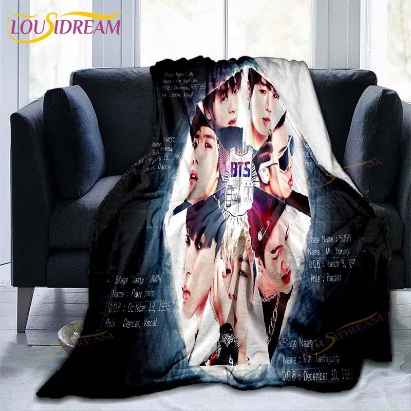 

Kpop Bangtan Boys Bts Throw Blanket Couch Quilt Cover Travel Bedding Outlet Throw Blanket Flannel Blanket Bedspread 180x230cm