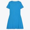 Summer New Women clothes A- line Hem Knit Shirt Lapel Short sleeve Mini Dress 4938014