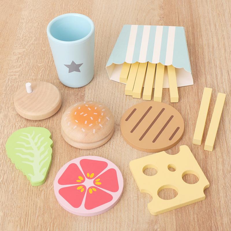 Wooden Children's Simulation Kitchen Ice Cream Car Baby Cognitive Play Toy