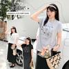 Large Size Women's Three-dimensional Embroidered Short-sleeved T-shirt Women's Spring and Summer New Loose Casual Crew Neck Top 142108