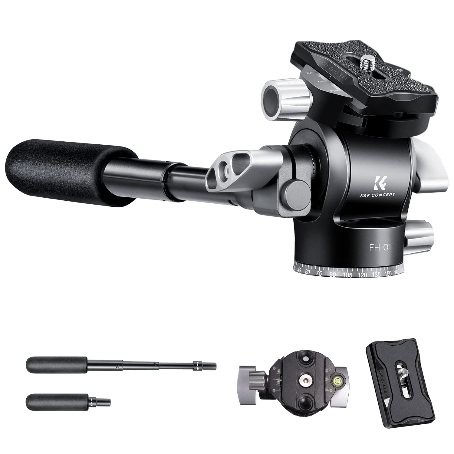 

Concept Fluid Video Head with Head for and 5kg Weight Capacity K&F Handle, 3-Way Pan-Tilt Videography, Cameras, Tripods, Monopods, Telescopes, 1/4