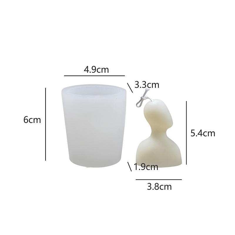 Molde de vela 3D creativo de silicona con forma de David, molde para velas de perfume, molde para hacer velas con fragancia, molde para yeso, chocolate, jabón y pastel