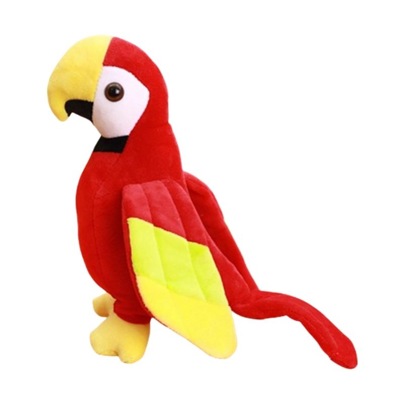 Милая птичка Очаровательный попугай Мягкие игрушки Попугай Игрушка Мягкая Удобная Кукла-попугай Раннее развитие Игрушка для малышей красный