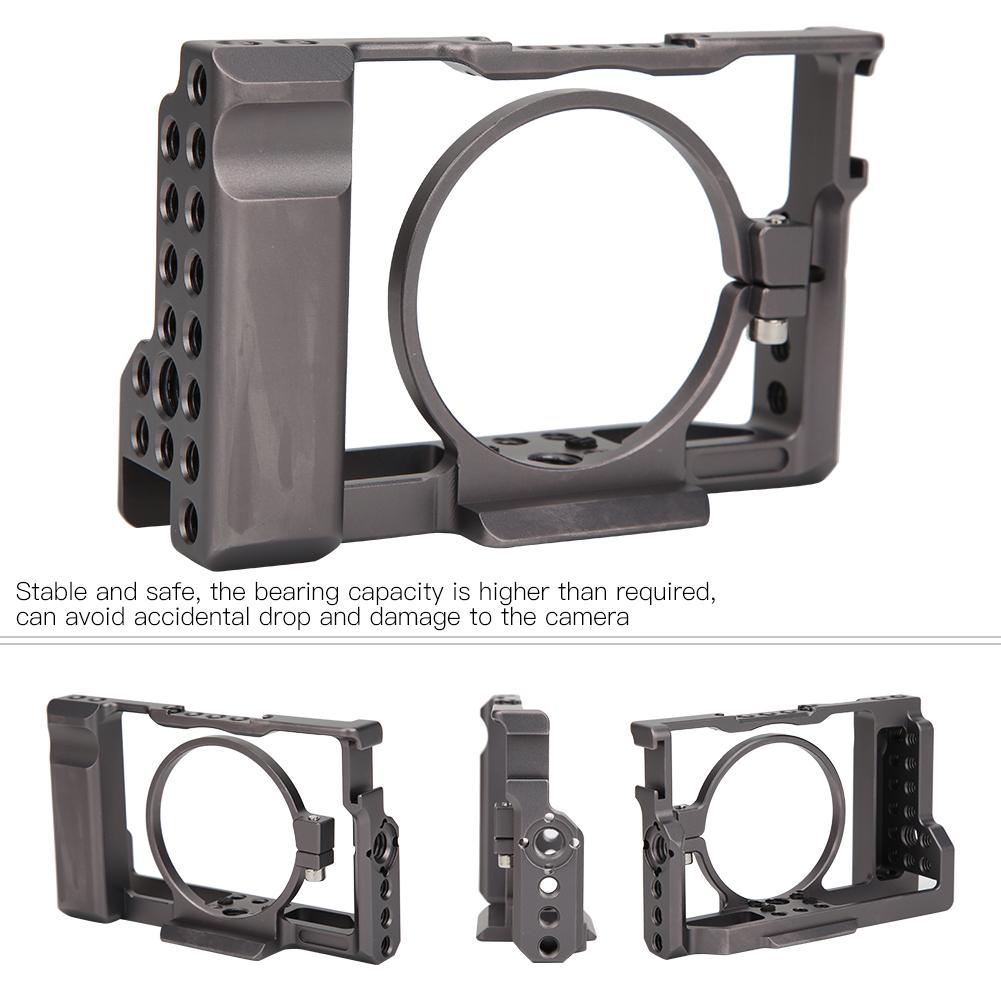 Aluminium Alloy CNC Precision Machining Photography Camera Cage Rich Extension Protection Case for Sony RX100 M7 Cameras