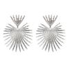 Trendy Retro Geometric Fan Shape Earrings: European & American Style