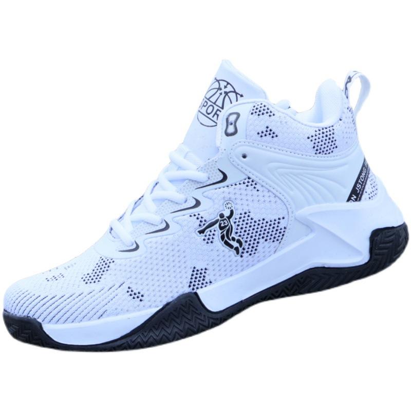 Höga basketskor Herrskor Sommar Nya Andningsbara Herr Sneakers med högt slag Deodorant Slitbeständiga Halkfria sportskor