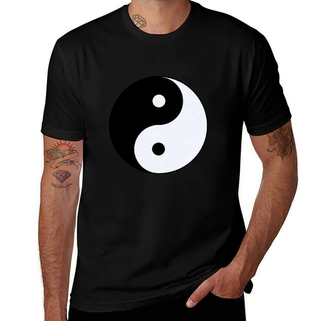 Yinyang Symbol Tshirt Minimalist Casual Short Sleeve Top