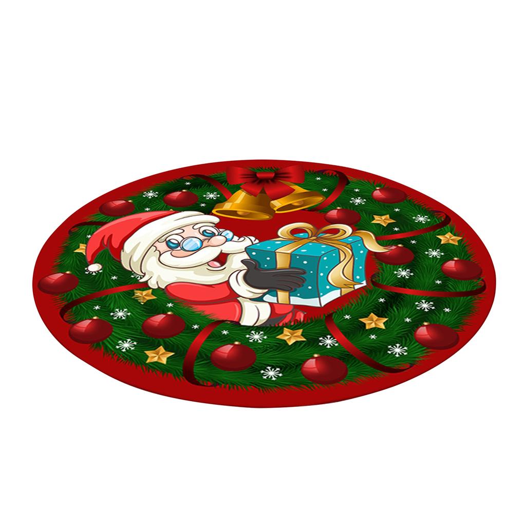 Christmas Carpet, Merry Christmas, Home Carpet, Round Carpet Home Holiday Decoration Christmas Crystal Velvet Living Room Carpet