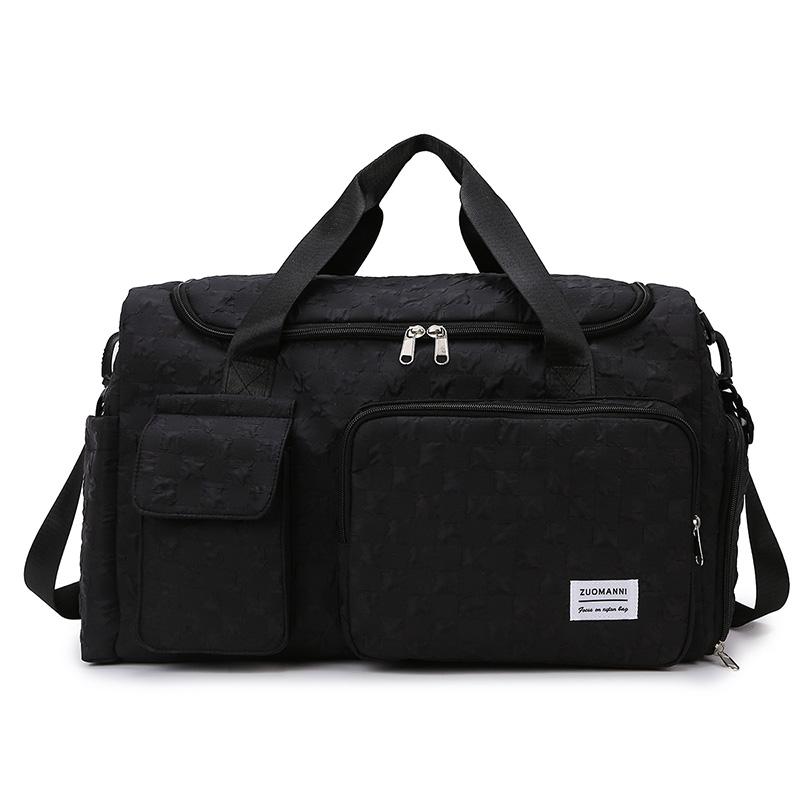 Fashion Large Capacity Checkerboard Pattern Duffle Handbag, Lightweight Travel Luggage Storage Bag, Portable Sports Fitness Bag