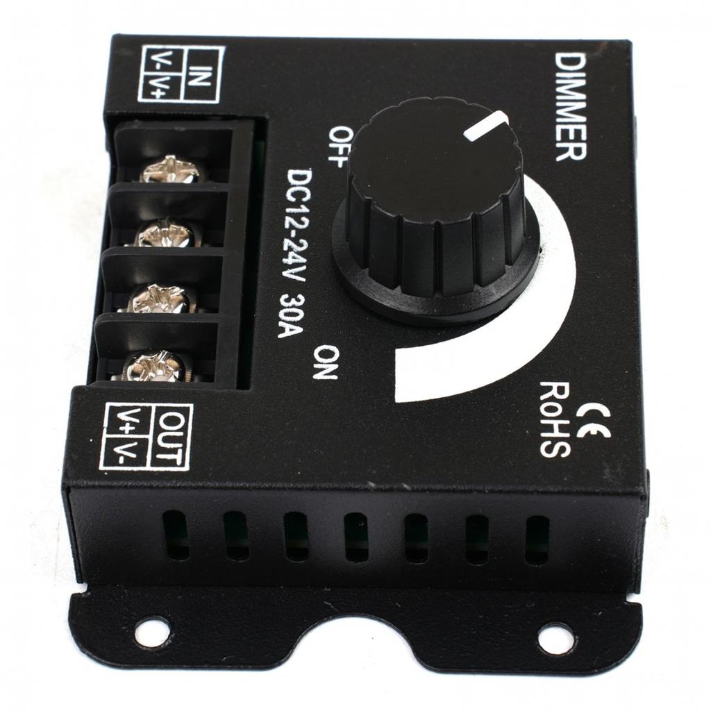 Brightness Adjuster Led Dimmer Power Supply Adjustable DC 12-24V 30A Dimmer Knob