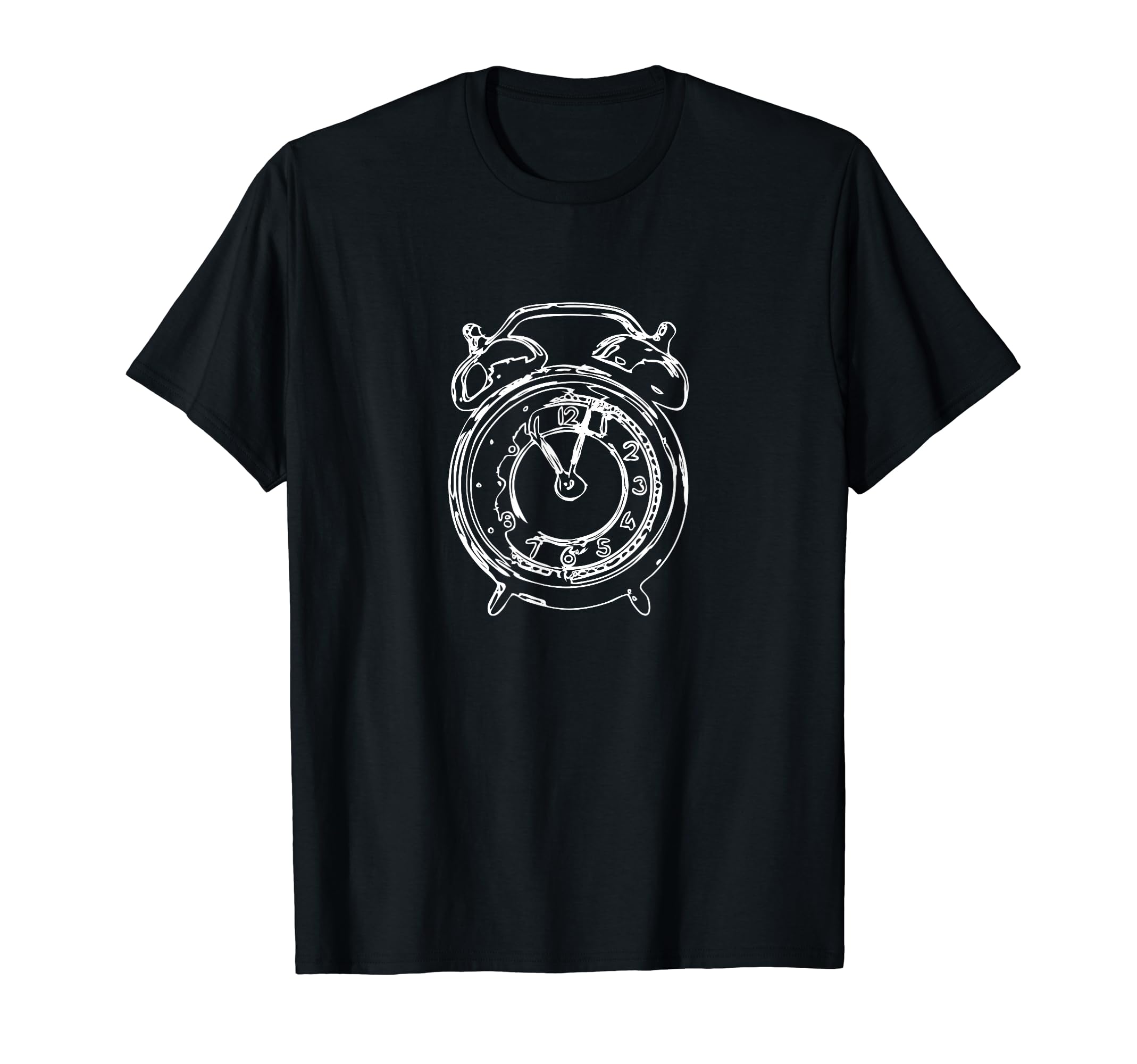 Retro Clock Sketch Bell Alarm Clock T-Shirt