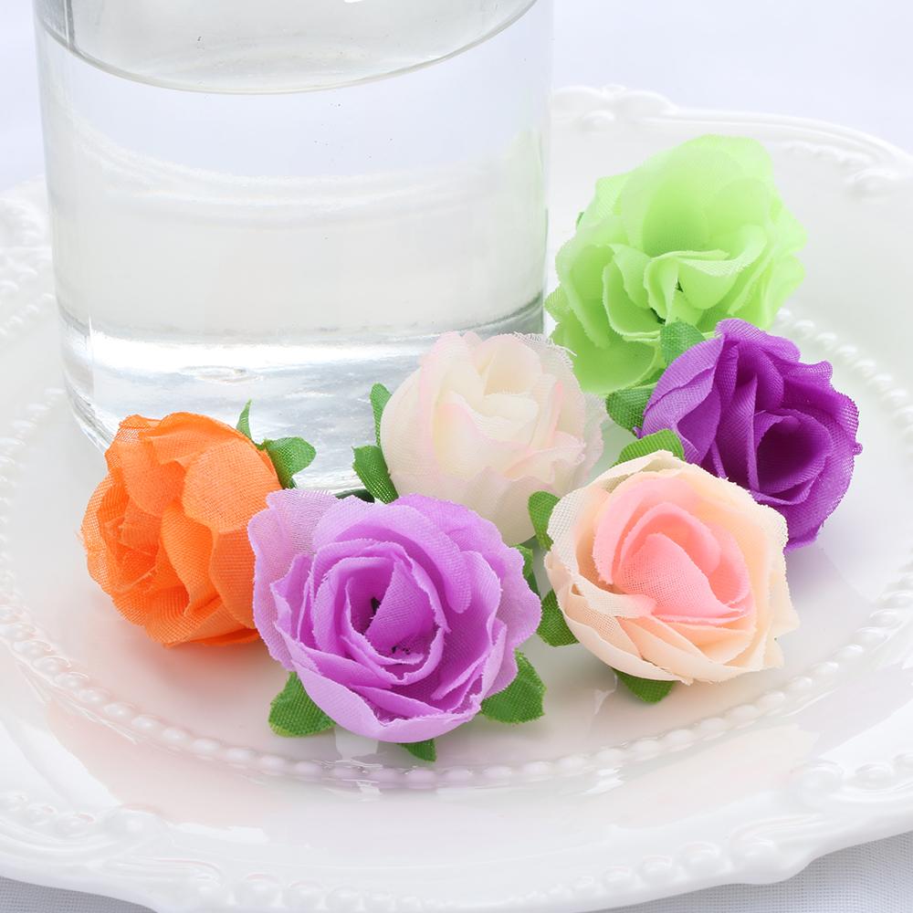Home Oranament Beautiful Floral Flower Heads Fake Bouquet Artificial Rose Wedding Decoration