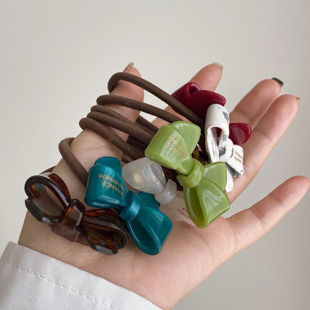 Ponytail Holder Acetic Acid Hair Tie Korean Style Hair Rubber Bands Bowknot Hair Rope Girls