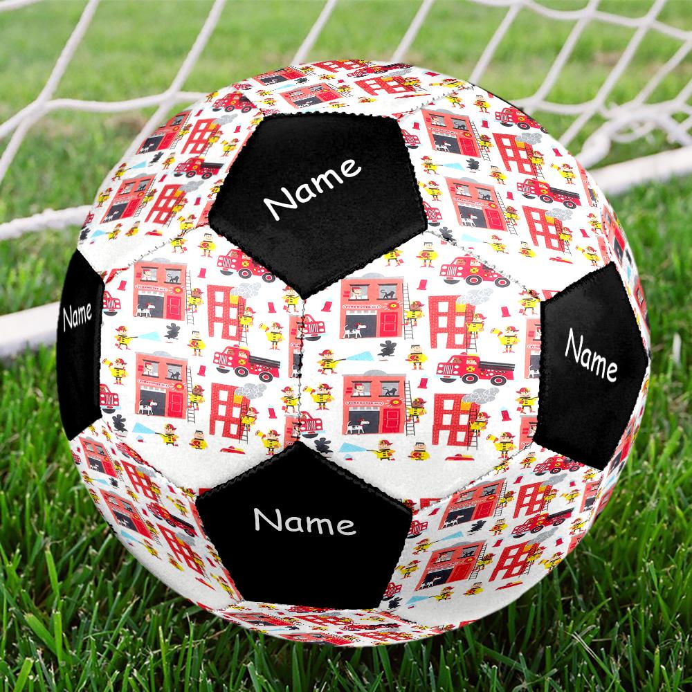 Custom Name Fire Truck Theme Size 5 Soccer Ball, Suitable for Both Indoor and Outdoor Matches, a Gift Suitable for Everyone.