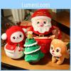 Premium Quality Christmas Plush Ornament Pp Cotton Filled Stuffed Animal In Apple Shape Reindeer Snowman Santa Claus