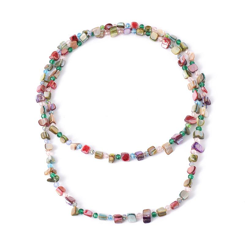 

Bohemian Holiday Purple Coffee Shell Necklace Jewelry