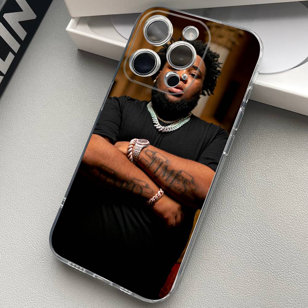 Rod Wave Singer Silicone Phone Case Material For iPhone 17 16 15 11 12 13 14 Pro Max Mini Plus Soft TPU
