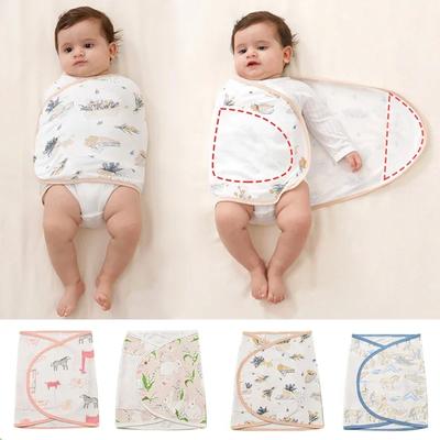 Baby Swaddle Blanket 0-6 Months Strap Protect Belly Baby Sleeping Blanket Wrap for New Born Thin-style for Summer Baby Blanket
