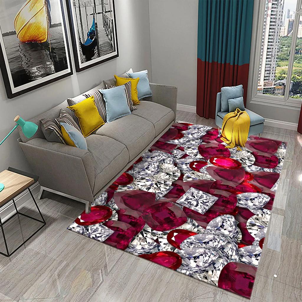 Błyszczący Dywan Diamentowy do Dekoracji Salonu Balkonu Sypialni Miękki Dywan do Pokoju Dziecięcego Dywanik do Salonu Łazienki Maty Antypoślizgowe
