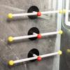 1Pcs Wall Mounted Towel Rack Punch Free Saving Space Shoes Rack Waterproof Bath Towel Hanger Bathroom