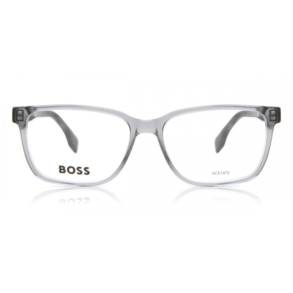 

Boss 1517 2w8 Men Eyeglasses Transp Dark Gry Horn/57