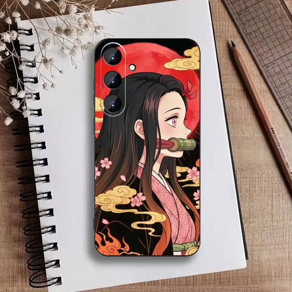 Nezuko O-Kamado Phone Case For Samsung Galaxy A73,A21s,A22,A31,A52,A53,A71,A41Soft Black Shell
