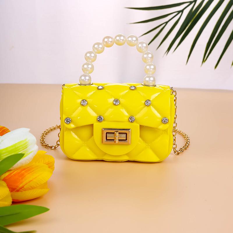 Summer Women's Argyle Pearl Handbag - Jelly Crossbody/Shoulder Bag