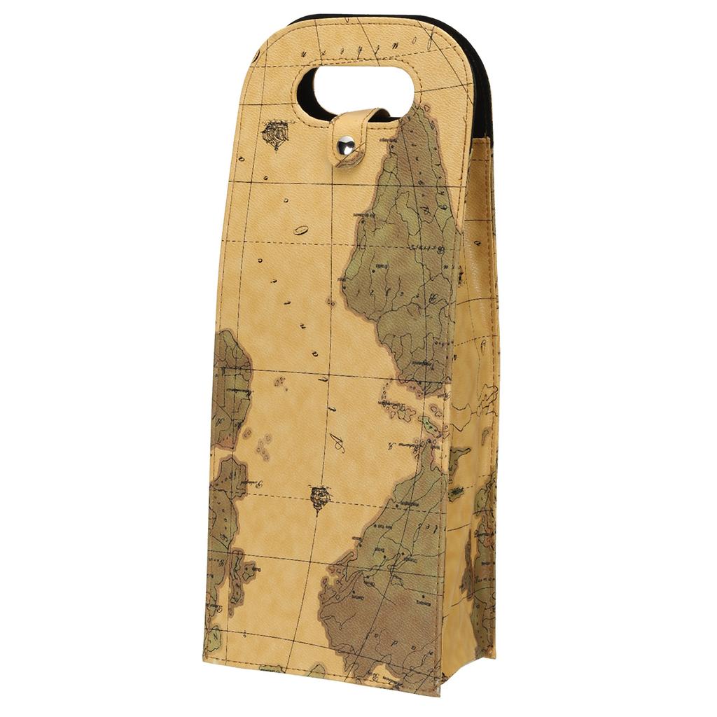 1/2pcs Wine Gift Bag Reusable Leather Wine Tote Carrier Double Layer Champagne Beer Gift Bags Carrier for Birthday Bridal Shower