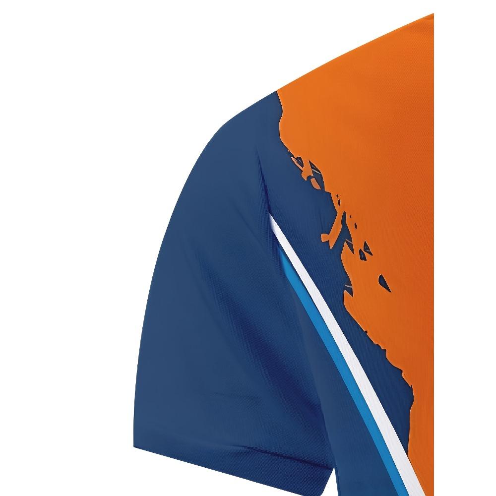Men's Summer Men's Collar Casual Polo Shirt Beach Vacation Comfortable, Lightweight and Breathable