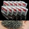 100PCS/SET High Quality Barb Carbon Steel Fish Bait Durable Head Fishook Fishing Hooks