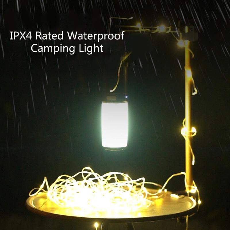 Waterproof Portable Tent Light LED Color String Light Camping Lanterns Light Flashlight Camping String Light Power Banks