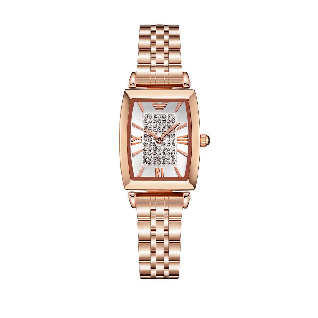 Oushijia New Square Diamond Women's Roman Minimalist Tonneau Quartz Watch