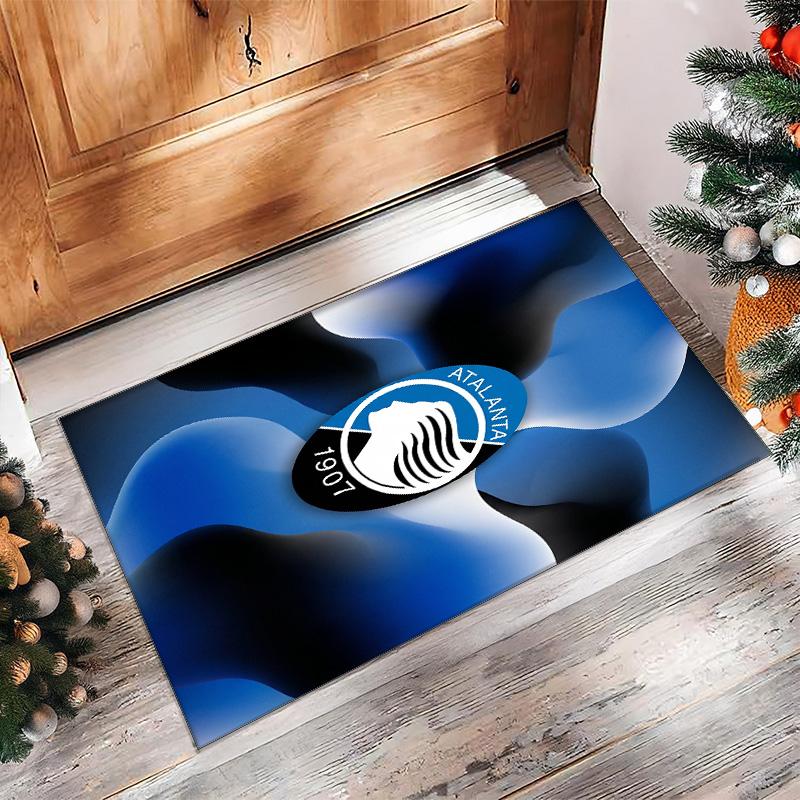 Tappeto Morbido per Pavimento Antiscivolo con Motivo Calcio Atalanta FC Tappeto per Interni Tappetino Decorazione Sportiva per Camera da Letto