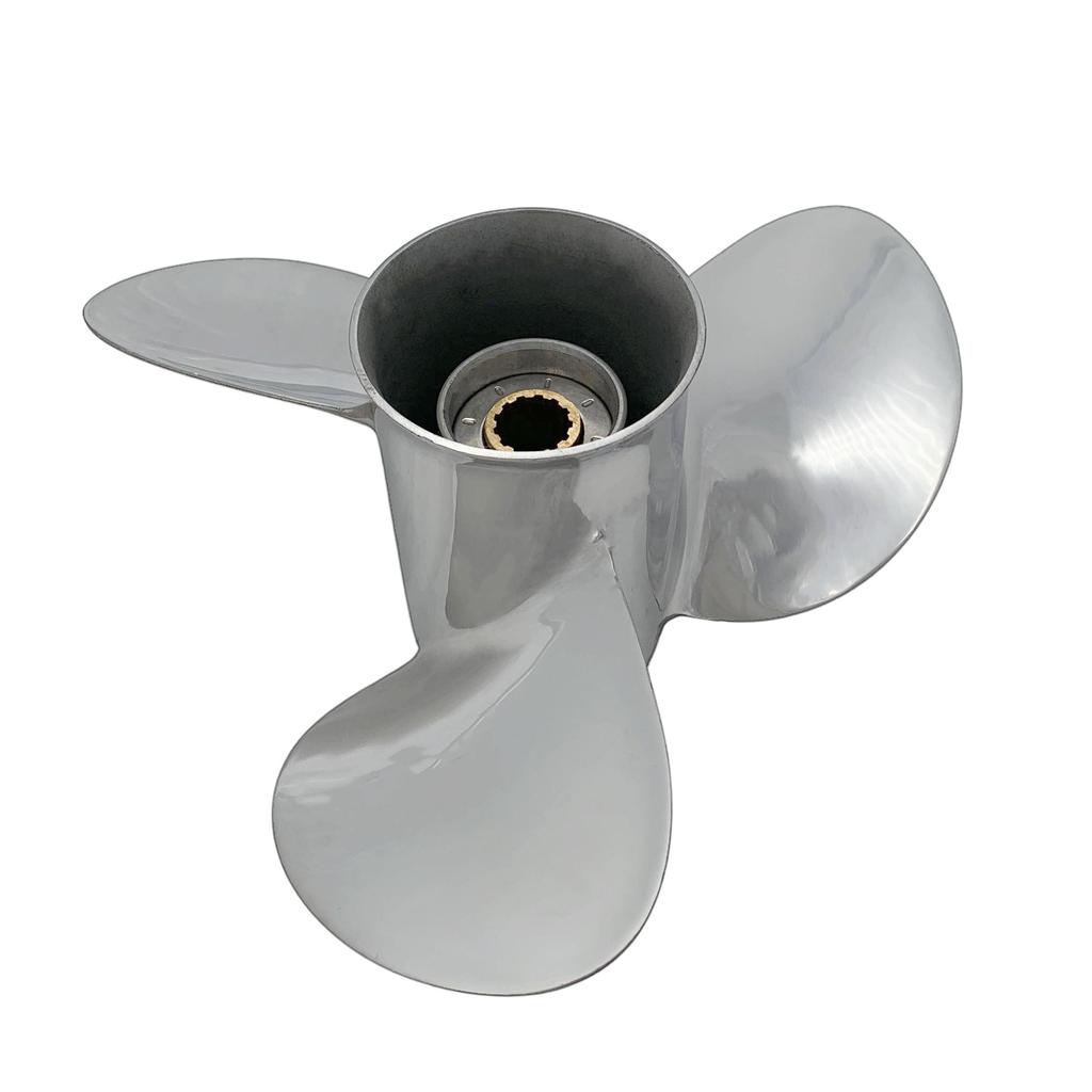 Boat Propeller 11.1x13 Fit for Tohatsu Outboard 40HP-50HP 3 Blades Stainless Steel 13 Tooth OEM NO: 3T5B64527-1 11 1/8x13