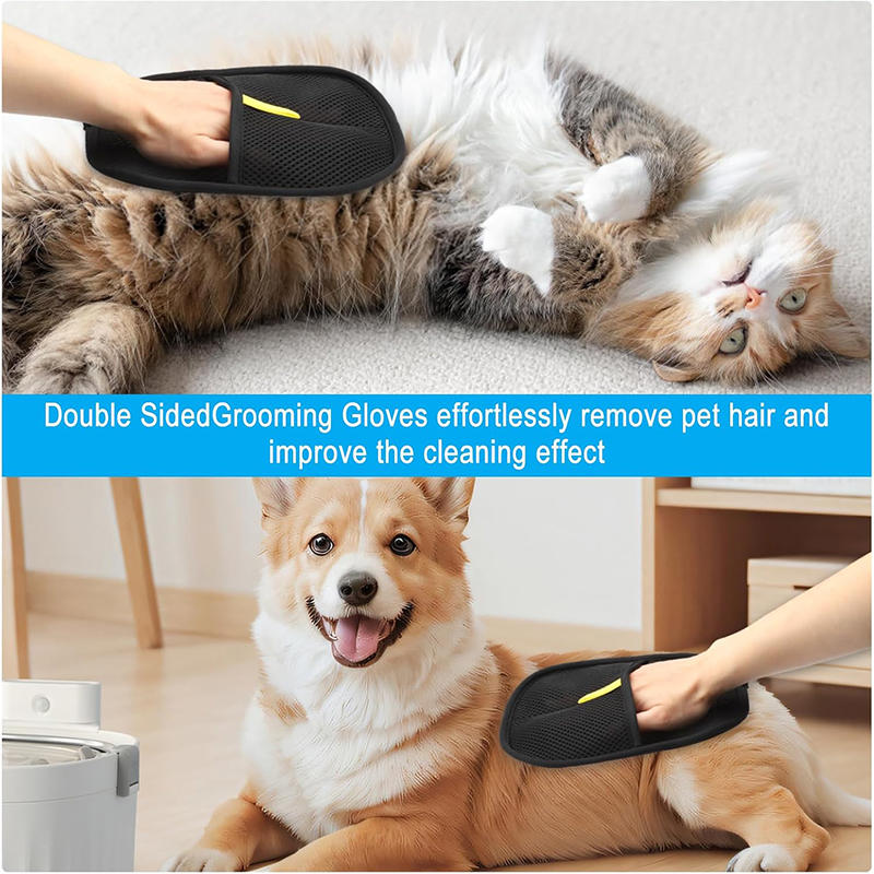 Creative Electrostatic Pet Hair Removal Tool for Cats Dogs Reusable Grooming Mittens for Couch Clothes Car Carpet