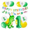 Biapian Dinosaur Number 1 Birthday Balloon Set Happy Birthday Garland Kids Celebration Photo Background Instagrammable Cute for Boys