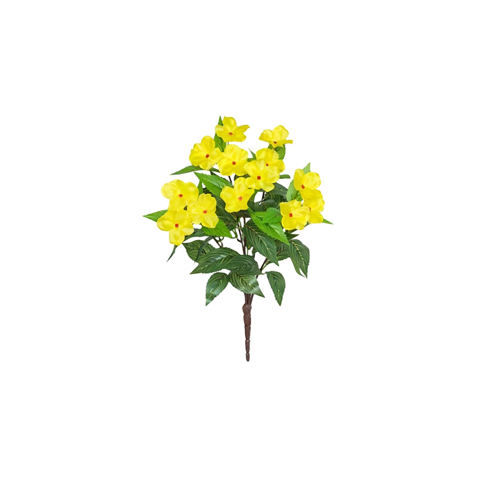 

37cm Artificial Balsam Flower For Indoor Decoration, Outdoor Garden, Balcony, And Terrace Landscaping. One Size жовтий