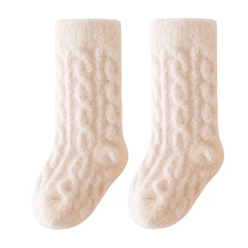 

Зимние детские носки средней длины Флисовые Толстые Новорожденные Носки Теплые Мягкие Однотонные Носки для Малышей XS(0-6M)