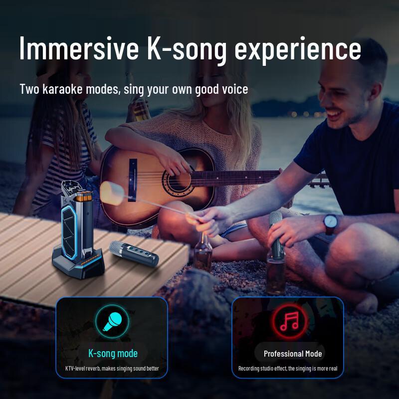 Newmine K19 Portable Bluetooth Speaker with Dual Microphones