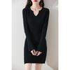 Women's Cashmere Dress Qinghe Cashmere 30% Cashmere 70% Wool Autumn and Winter Cashmere Skirt Soft and Warm