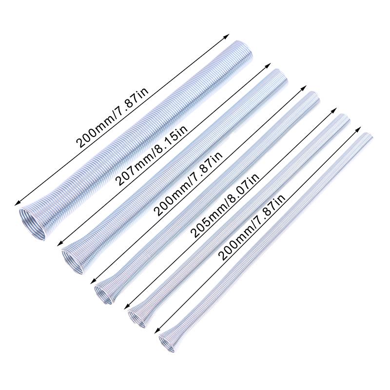 5Pcs/Set Outside Style Spring Copper Tube Benders Ct-102-L Bending Line Pipe For O.D. 1/4" To 5/8" Pipes Bender