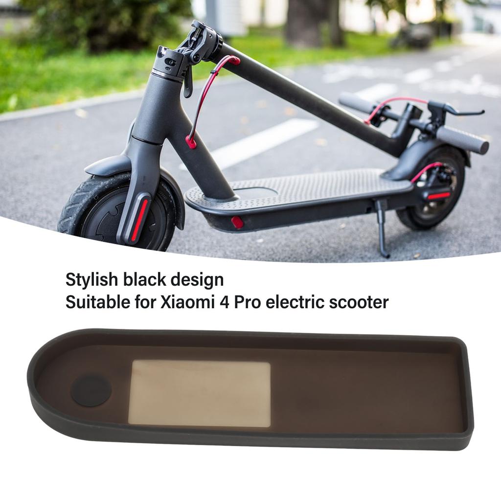 Elektroroller Armaturenbrettabdeckung Silikon Wasserdicht Elektroroller Kontrollanzeigefeld Schutzhülle für Xiaomi 4 Pro Schwarz
