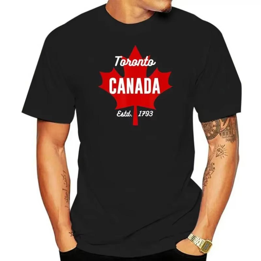 Toronto Canada T-Shirt Eh Maple Leaf Canadian Flag Gift Hip-Hop Tee Shirt