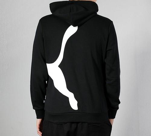 PUMA Puma Cougar Large Logo Knitted Hoodie Men’s Black