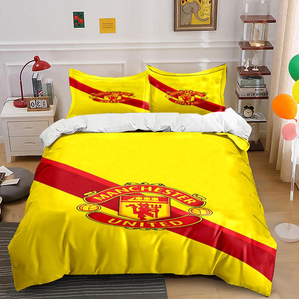 Manchester United Emblem Design. Bettwäsche-Sets Bettbezug-Sets Bettbezüge Kissenbezüge(1 * Bettbezug 2 * Kissenbezüge ohne Bettdecke)