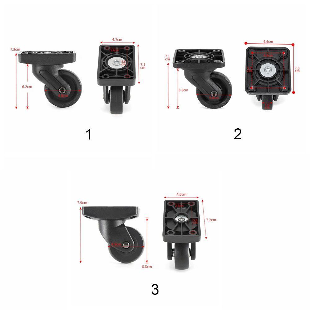 Black Luggage Universal Wheel Caster Plastic Trolley Suitcase Universal Wheel Repair Wear-resistant Trolley Bag Universal Wheel